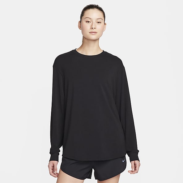 Long sleeve loose gym top sale